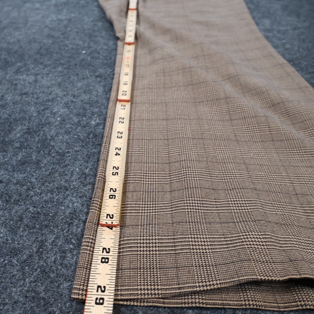 Jones New York Dress Pants Womens 18W Brown Excellent Plaid Stretch Trousers - Picture 4 of 10